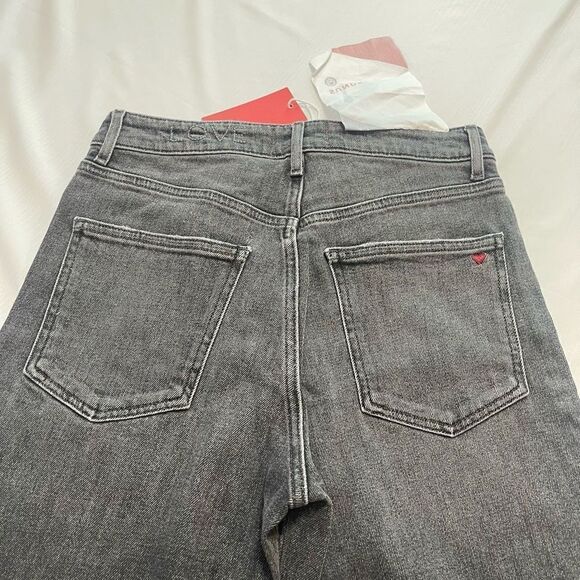 NWT Anthropologie Sundry Leopard Trimmed Ultra High Rise Straight Jeans Size 27 - Picture 13 of 15